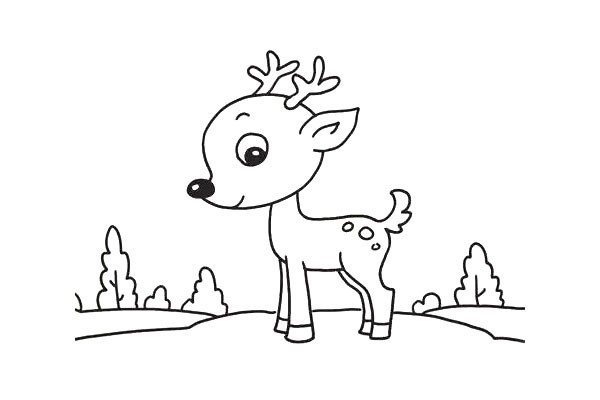 How to draw a sika deer in simple strokes