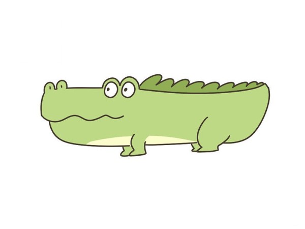 Simple drawing of crocodile