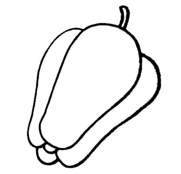 Complete collection of simple drawings of vegetables Complete collection of simple drawings of peppers