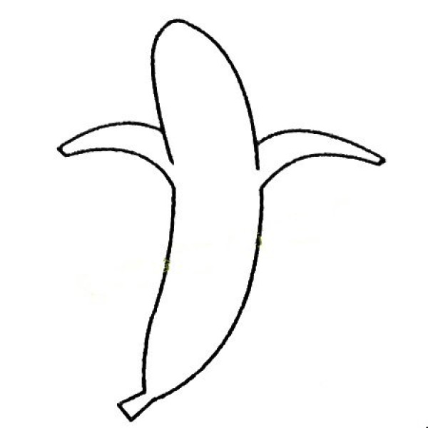 Complete collection of simple strokes of banana and drawing steps