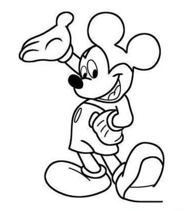 Childrens cute Mickey Mouse simple drawing picture