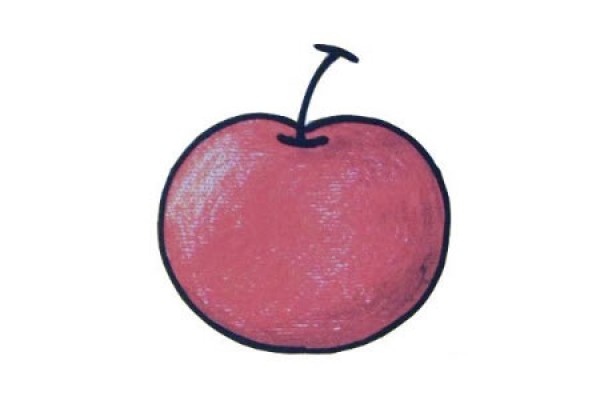 Elementary simple drawing apple