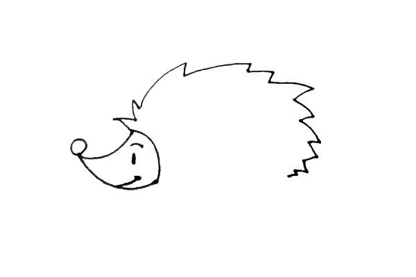 Simple strokes of little hedgehog