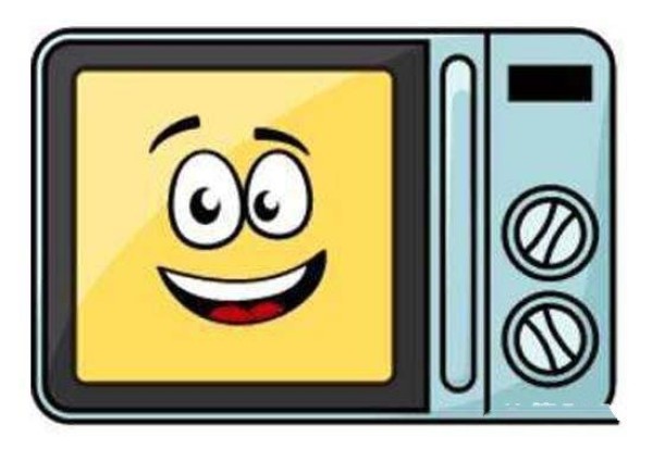 A complete collection of simple drawings of cute microwave ovens by primary school students with colors