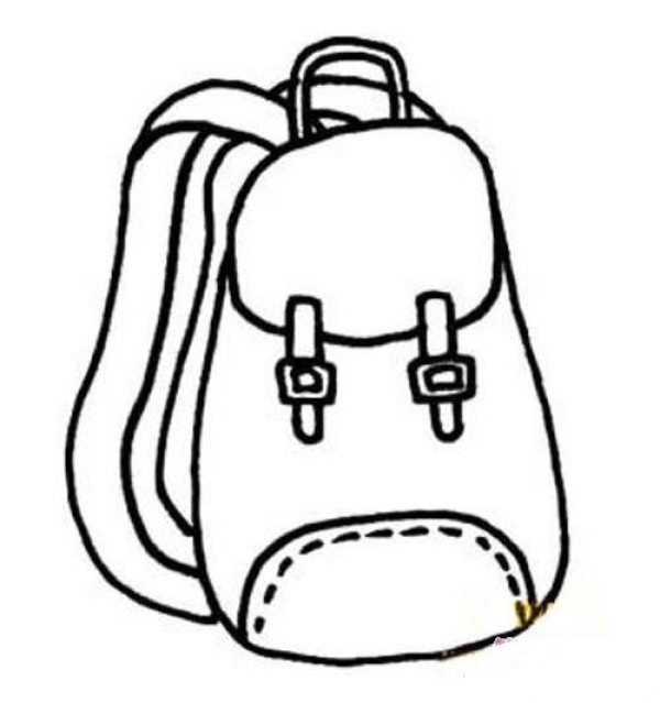 Simple drawing pictures of womens backpack