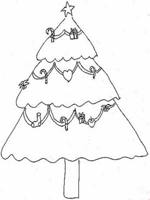 2016 exquisite Christmas tree simple drawing pictures