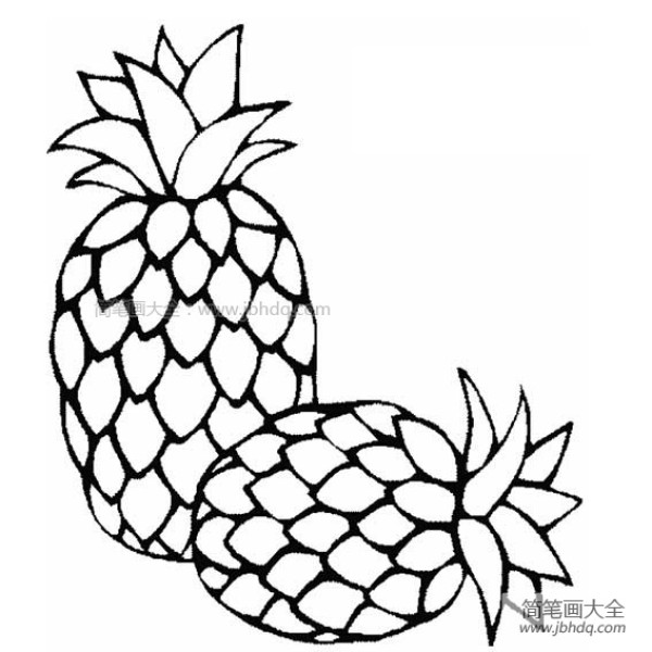 Refreshing pineapple simple strokes