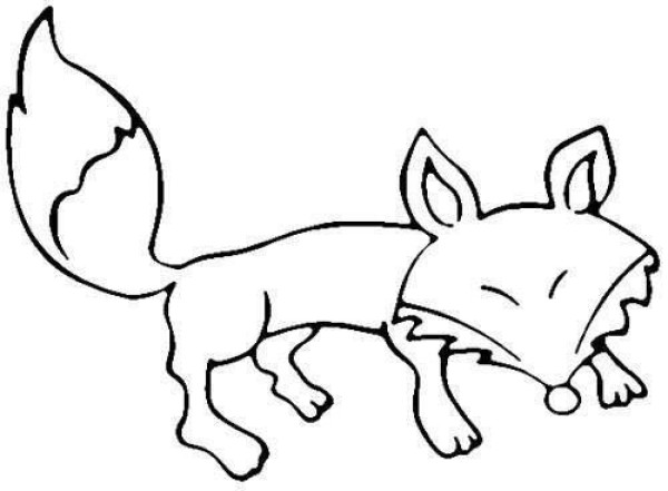 A collection of simple drawings of cartoon foxes