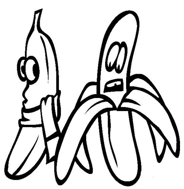 A complete collection of simple drawings of fruits, simple drawings of cartoon bananas