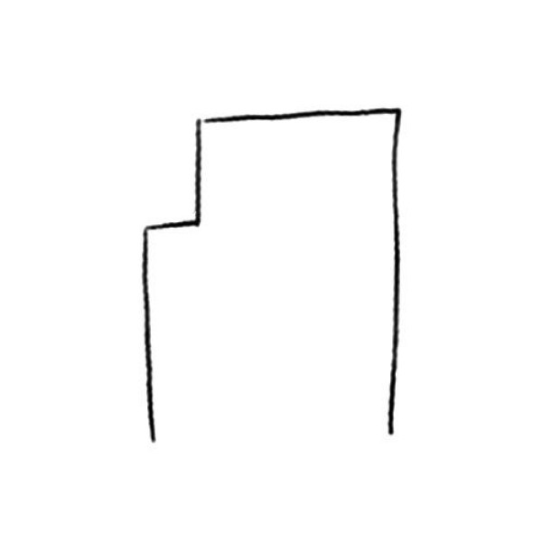 Simple drawing tutorial of tall building