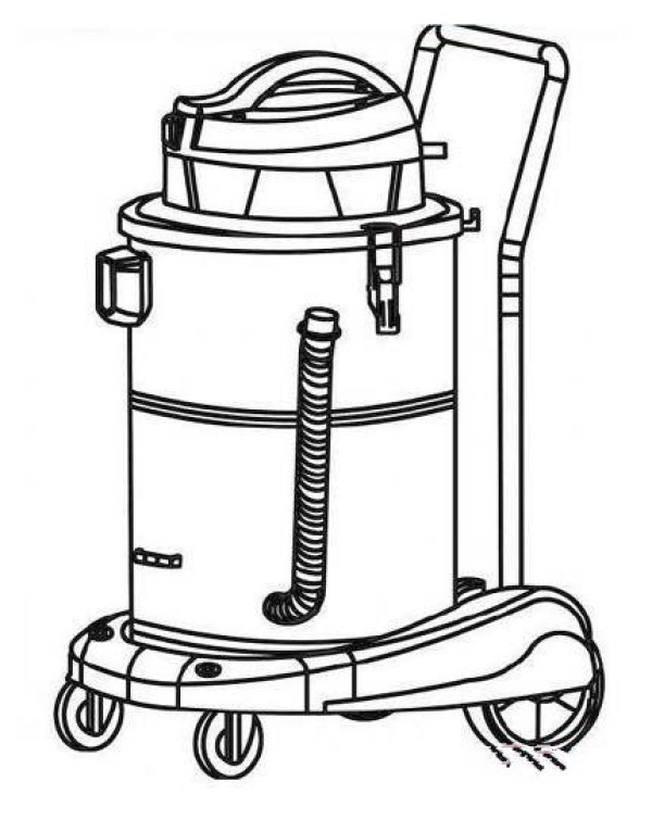 Upright vacuum cleaner simple drawing picture