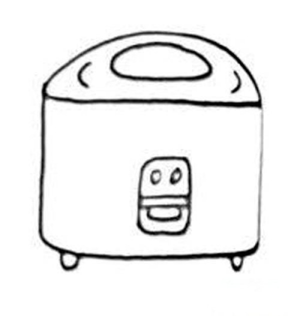 Simple drawing of rice cooker