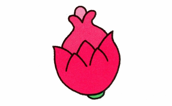 How to draw dragon fruit with simple strokes