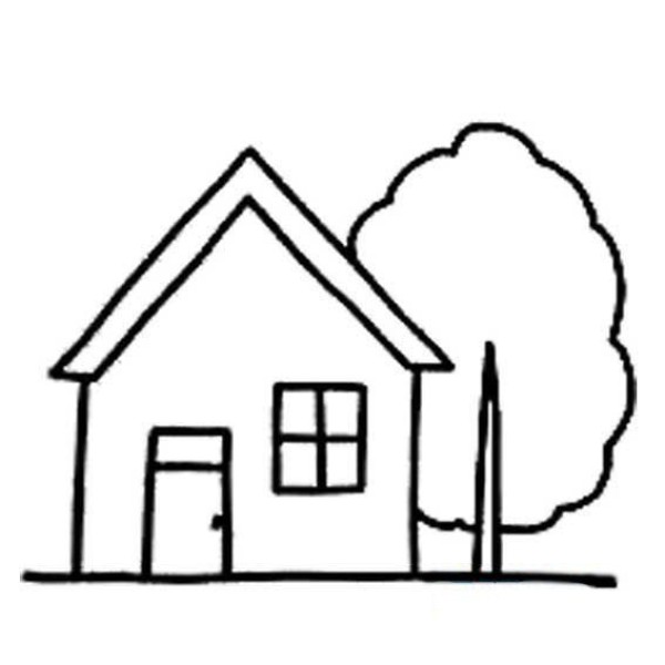 Complete collection of simple strokes of childrens houses