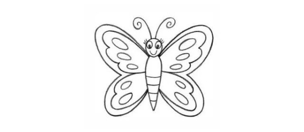 Draw beautiful simple strokes of butterfly