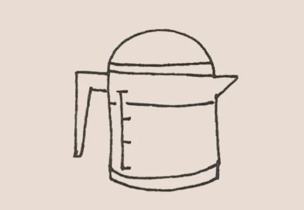 Simple strokes of oil pot