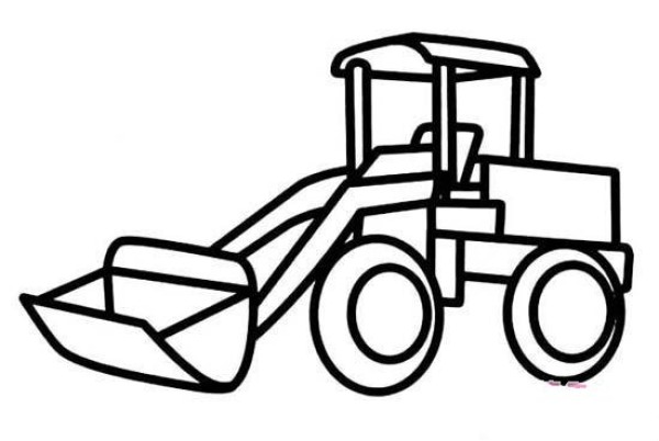 Engineering forklift simple strokes picture