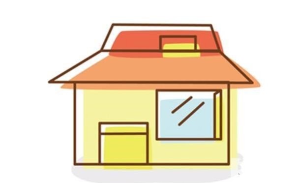 How to draw a simple little house for children