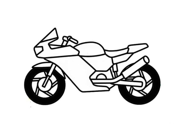 Complete collection of simple strokes of motorcycles