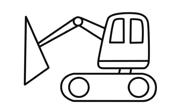 Sharing how to draw cartoon excavator in simple strokes