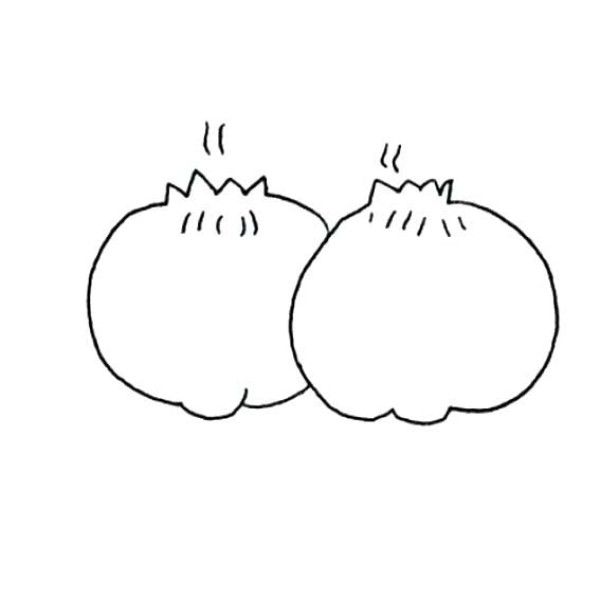 How to draw fragrant steamed buns in simple strokes