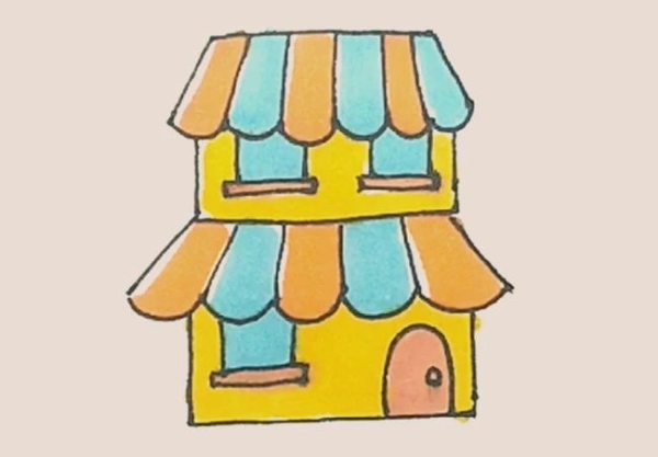 Simple drawing of small building