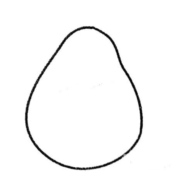 Complete collection of simple strokes of pear and drawing steps