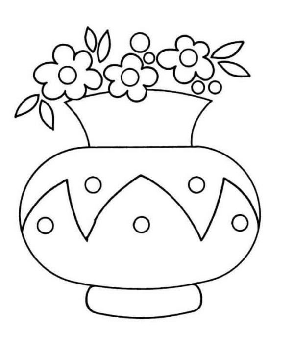 Simple drawing of vase