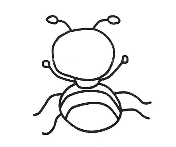 A set of simple drawing pictures of cartoon ants