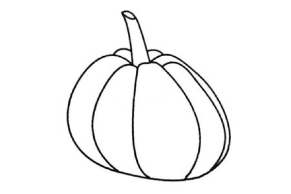 Complete collection of pumpkin simple strokes and drawing steps