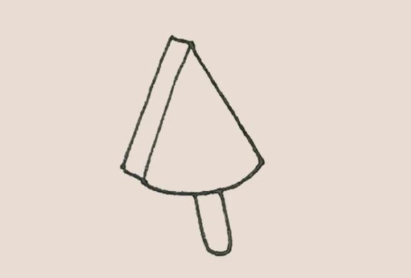 Simple drawing of watermelon popsicle