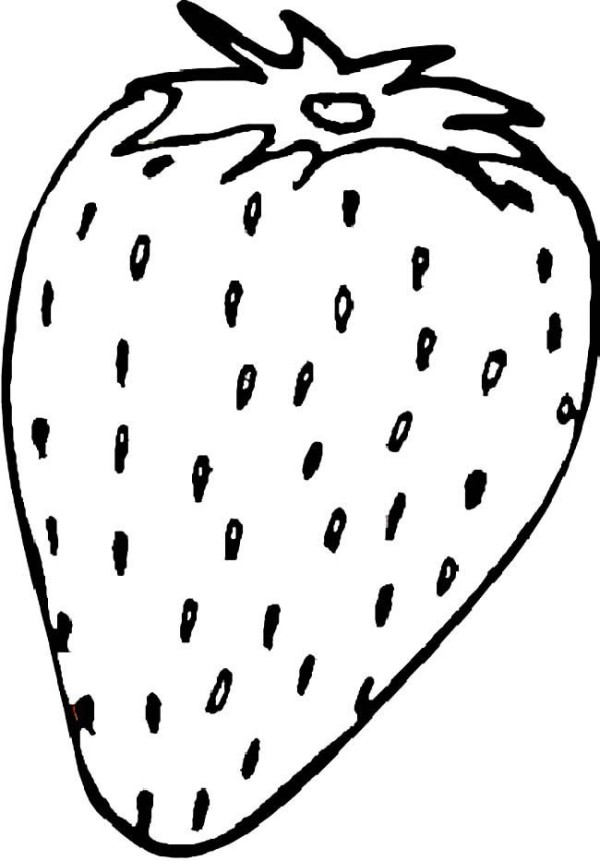 Complete collection of simple drawings of fruits Strawberry simple drawings