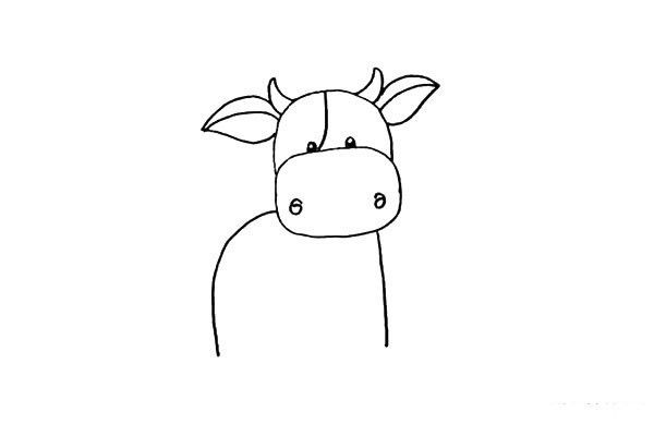 How to draw a small flower cow