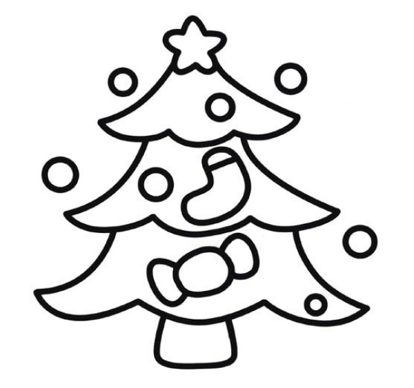 How to draw a simple Christmas tree