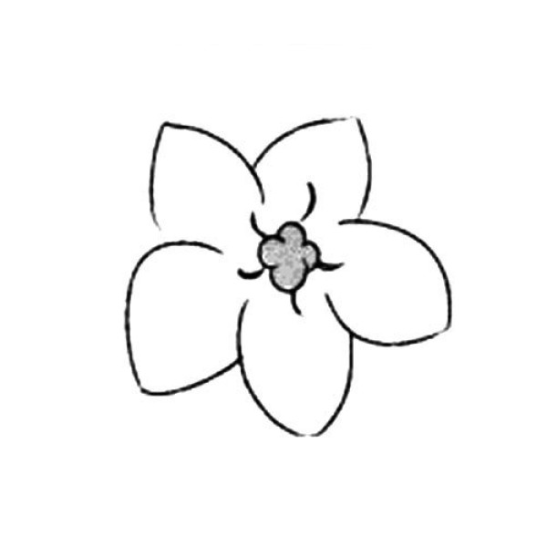 Gardenia simple strokes drawing tutorial