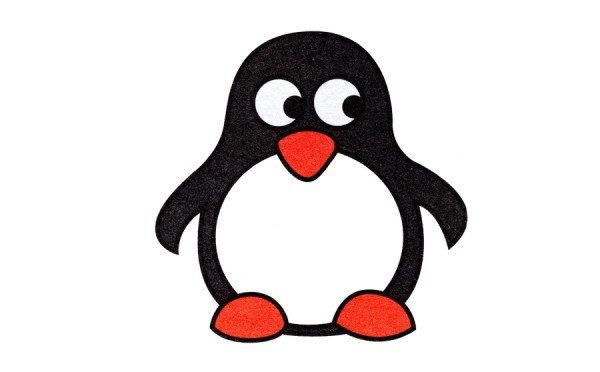 How to draw cartoon little penguin in simple strokes