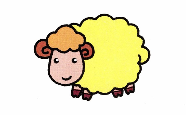 Simple drawing method of sheep