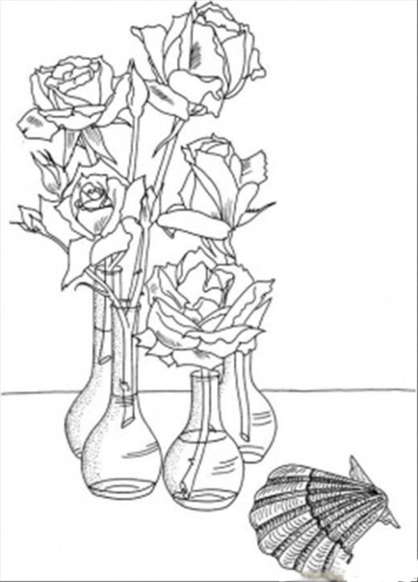 Flower Pictures Rose Simple Drawing Pictures Collection