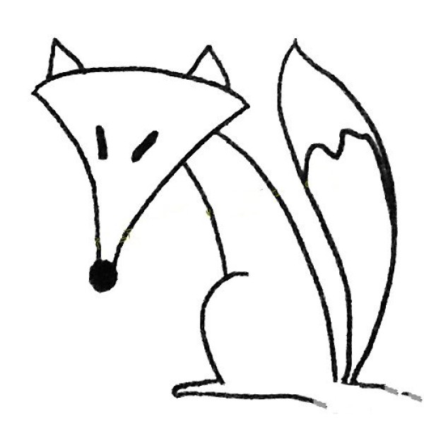 Cute animal simple drawing fox simple drawing tutorial