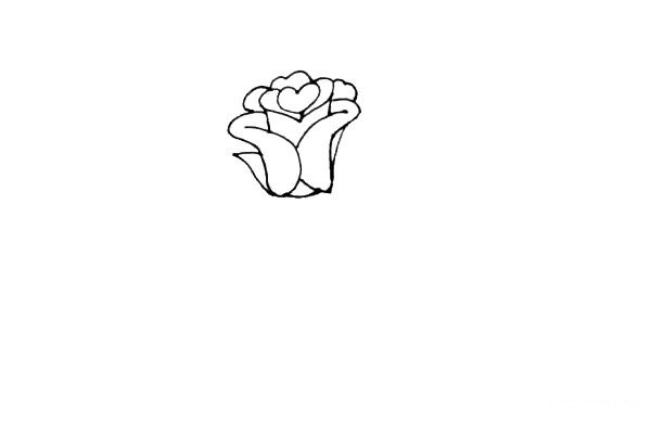 Rose flower simple strokes