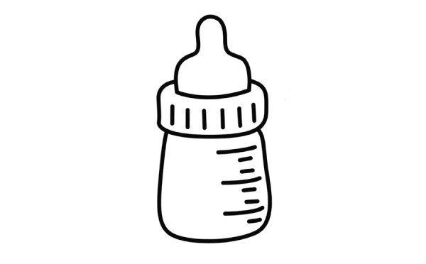 Baby bottle cartoon simple strokes