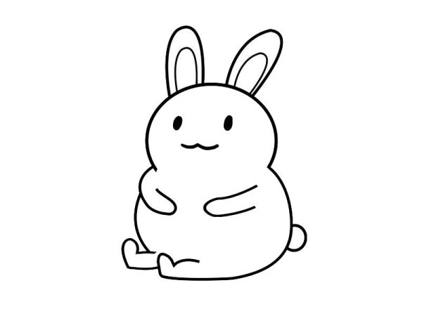 Simple drawing of rabbit