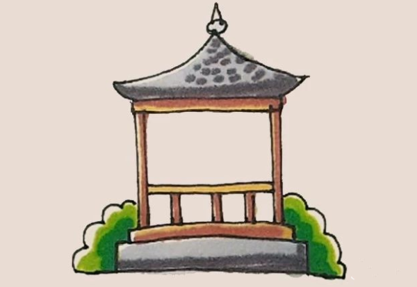 Simple drawing of pavilion