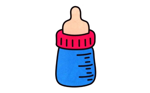 Baby bottle cartoon simple strokes