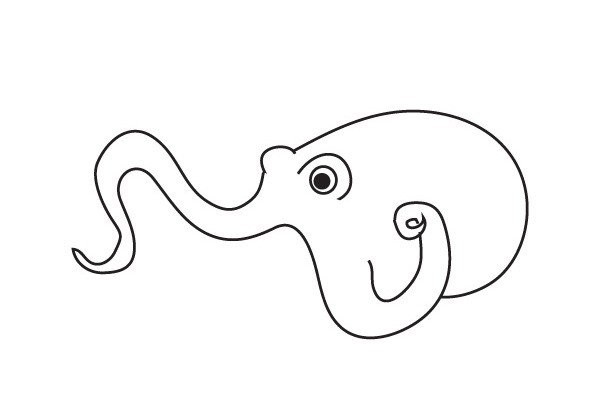 How to draw octopus in simple strokes