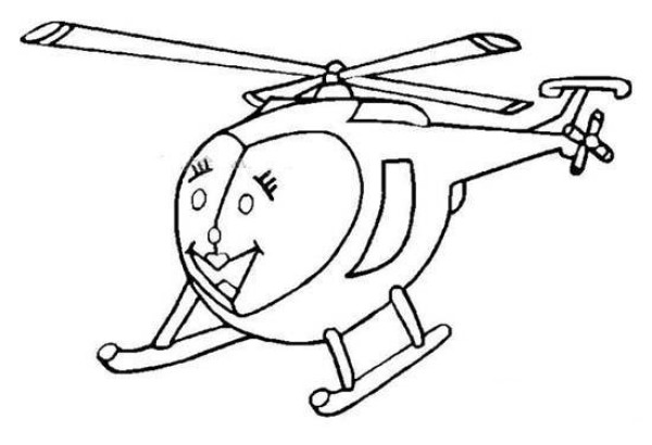 A complete picture of childrens cartoon helicopter drawings