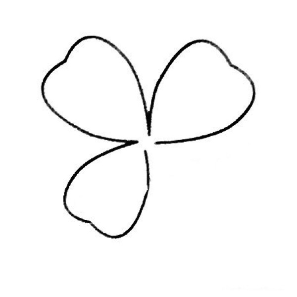 Clover simple drawing pictures and drawing steps