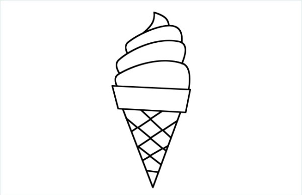 Simple strokes of ice cream pictures