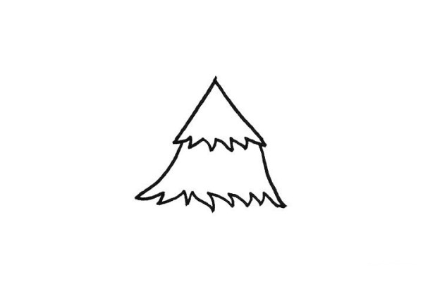 How to draw a simple pine tree