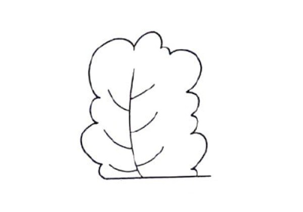 Simple drawing method of big tree